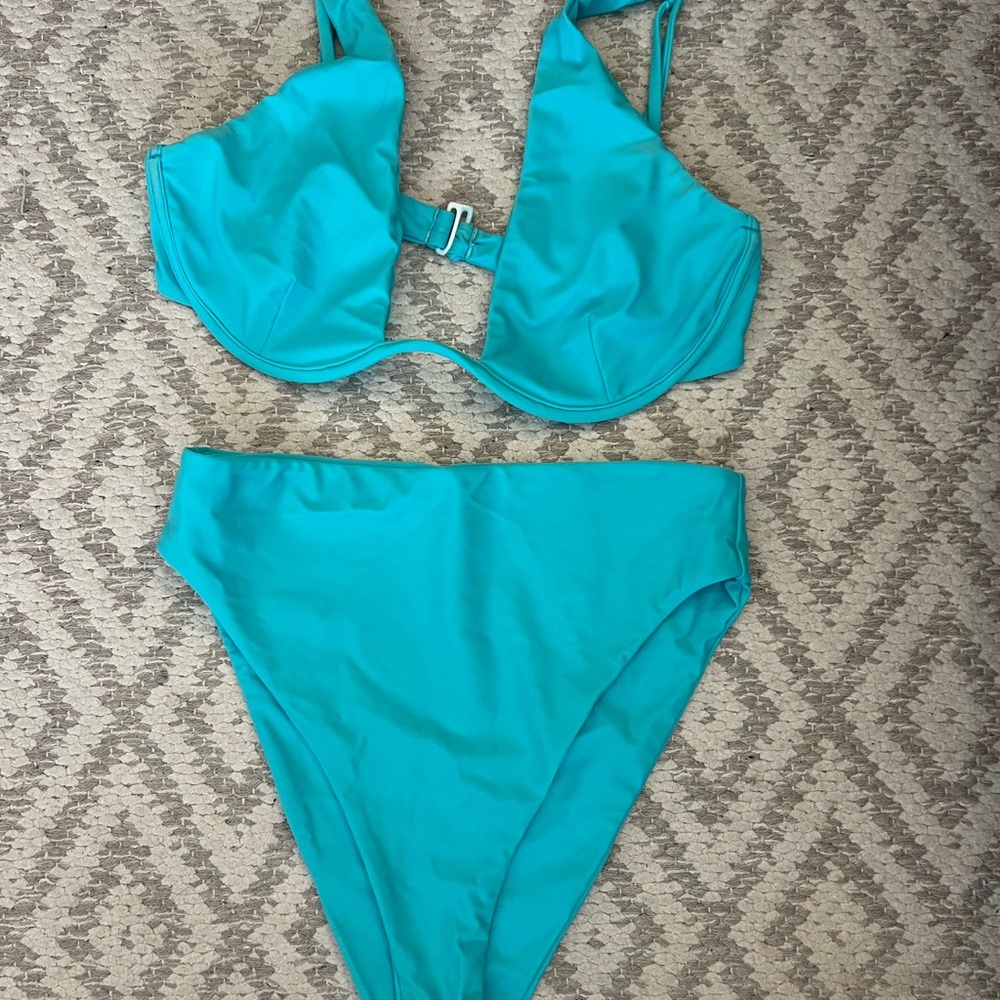 Jade Blue Bikini Set Swimwear